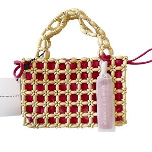 Brandon Blackwood Medina Pink Bead Bag NWT… Perfect! Summer Chic